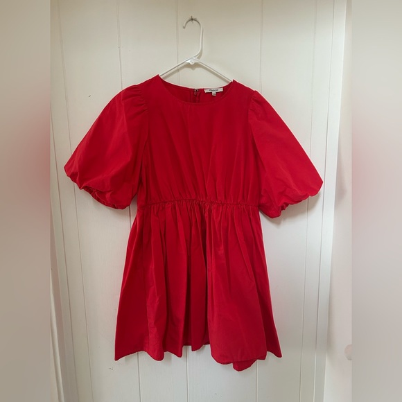 Madewell Dresses & Skirts - Bright coral Madewell dress with full sleeve